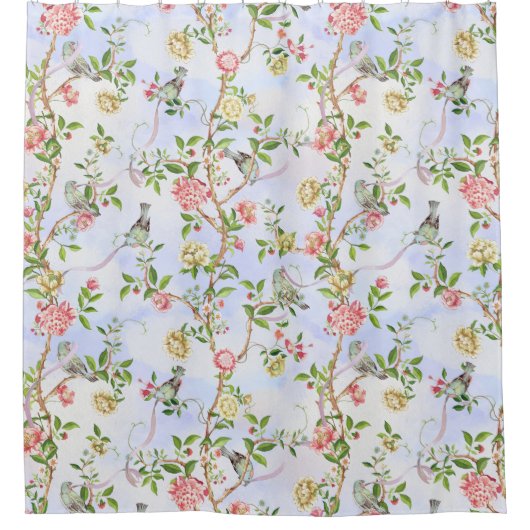 トロピカルヴィンテージロコガーデンチノイスリー シャワーカーテン (正面)