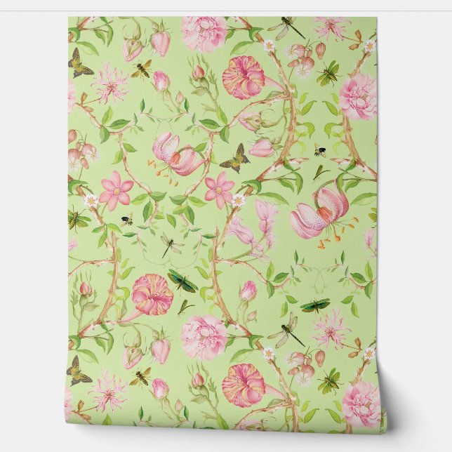 トロピカルヴィンテージ蝶ガーデンチノワセリー 壁紙 (ほどく)