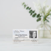 トロピカル不動産仲介業者の名刺写真テンプレート 名刺 (スタンド正面)