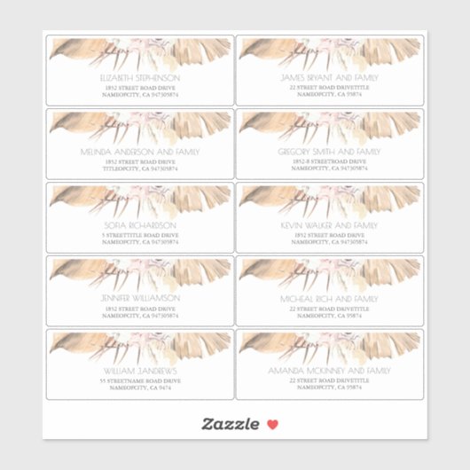 トロピカル乾離れ乾住所 シール (シート)