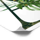 トロピカル付き装飾文葉字A ポスター (角)