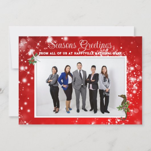 トロピカル企業のクリスマスビジネス写真 シーズンカード (正面)