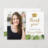 トロピカル卒業サンキューフォトポストカード ポストカード (正面/裏面)