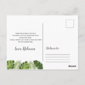 トロピカル卒業サンキューフォトポストカード ポストカード (裏面)