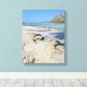 トロピカル地中海のビーチキャンバス印刷 キャンバスプリント (インサイチュ (ウッドフロア))