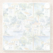 トロピカル地中海ウェディング ガラスコースター (裏面)