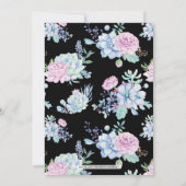 トロピカル多肉植物のリハーサルディナー招待状 招待状 (裏面)