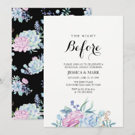 トロピカル多肉植物のリハーサルディナー招待状 招待状