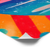 トロピカル女神 – ア鮮やかートポップ・アートの ポスター (コーナー)