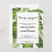 トロピカル婚約パーティ招待はがき インビテーションポストカード (正面/裏面)