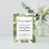 トロピカル婚約パーティ招待はがき インビテーションポストカード (スタンド正面)