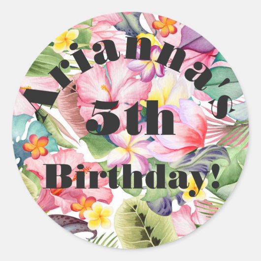 トロピカル封筒用シールシール ラウンドシール (正面)