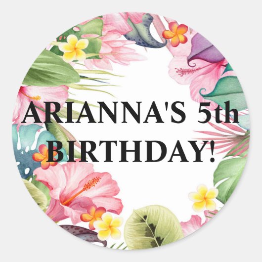 トロピカル封筒用シールシール ラウンドシール (正面)