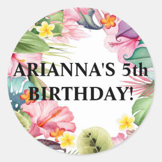 トロピカル封筒用シールシール ラウンドシール