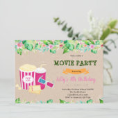 トロピカル屋外映画パーティー招待状 招待状 (スタンド正面)