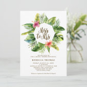 トロピカル恋しく思からミセス・ブライダルシャワーへの招待 招待状 (スタンド正面)