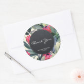 トロピカル感謝していパームはステッカー結婚好き ラウンドシール (封筒)