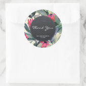 トロピカル感謝していパームはステッカー結婚好き ラウンドシール (バッグ)