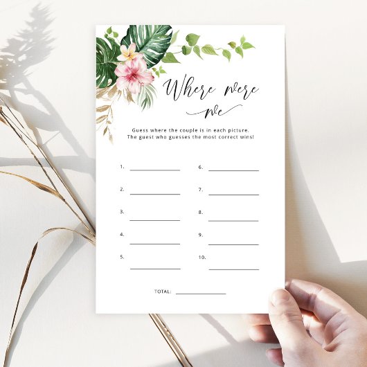 トロピカル我々はブライダルシャワーゲーム