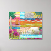 トロピカル抽象芸術の引き伸ばしキャンバス キャンバスプリント (正面)