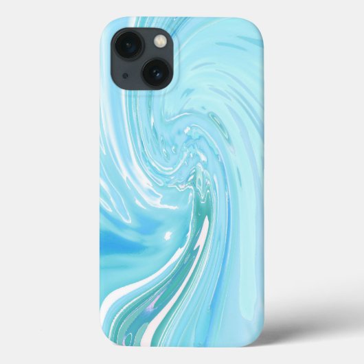 トロピカル抽象芸術アクリルポアブルー Case-Mate iPhoneケース (裏面)