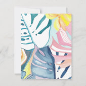 トロピカル抽象芸術パーソナライズされたアートフラットノートカード 招待状 (裏面)