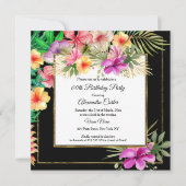 トロピカル数々のブラックハイビスカスフローラパーティーSQ 招待状 (正面)
