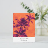 *~*トロピカル旅行AP25パーソナライズパームリーフ ポストカード (スタンド正面)