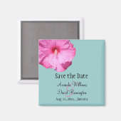 トロピカル日付の保存(ターコイズ) マグネット (正面/裏面)