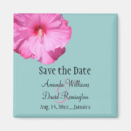 トロピカル日付の保存(ターコイズ) マグネット