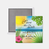 トロピカル日付の保存 マグネット (正面/裏面)