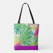 トロピカル明るい赤紫色園 トートバッグ (裏面)