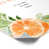 トロピカル柑橘系ブライダルシャワーウィズポスター ポスター (角)