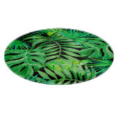 トロピカル水の色葉の：シームレスなエレガンス。 カッティングボード (角)