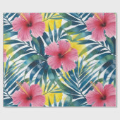 トロピカル水彩の爆発ギフトラップ ラッピングペーパー (フラット)