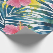 トロピカル水彩の爆発ギフトラップ ラッピングペーパー (角)