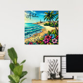 トロピカル海アロハバケーション ポスター (ホームオフィス)