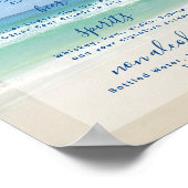 トロピカル海ウェーブフォトビーチバードリンクメニュー ポスター (角)