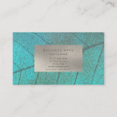 トロピカル海シルバーグレーホワイトフォイル 名刺 (裏面)