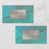 トロピカル海シルバーグレーホワイトフォイル 名刺 (正面/裏面)