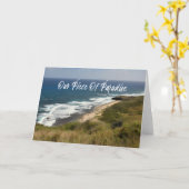 トロピカル海シービーチサンドサーフ自然 カード (黄色い花)