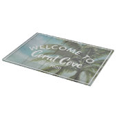 トロピカル海ビューパームツリービーチハウス名 カッティングボード (角)