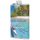 トロピカル海ビーチドリームズタイポグラフィ フラスク (左)