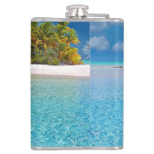 トロピカル海ビーチドリームズタイポグラフィ フラスク (裏面)