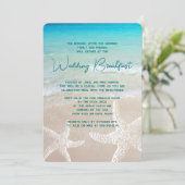 トロピカル海ビーチ結婚式ブレックファスト招待状 招待状 (スタンド正面)