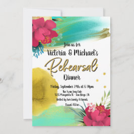 トロピカル海ブリーズリハーサルディナー招待状 招待状