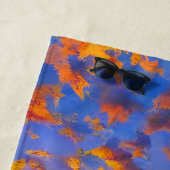 トロピカル澄ん海サンセット(名パーソナライズされた前) ビーチタオル (インサイチュ)