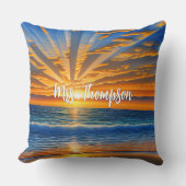 トロピカル澄ん海夕日 クッション (正面)
