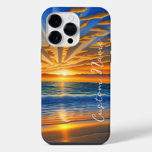 トロピカル澄ん海夕日 iPhoneケース (裏面)