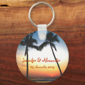 トロピカル白熱［赤熱］光を放つサンセット特別イベント キーホルダー (正面)